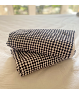 DKNY Bath Towels Set Lot 2 Black &amp; White Gingham Check Thick Cotton 26&quot;x48&quot; - €42,27 EUR