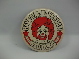 Ronald McDonald McHappy Day 3.5&quot; Vintage Pinback Pin Button - £2.23 GBP