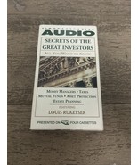 Secrets of the Great Investors (1998, Audio Cassette) Louis Rukeyser 4 C... - $6.00