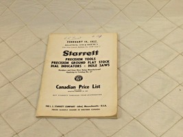 Starrett Precision Tools Canadian Price List February 18 1957 Bulletin No 131 W - £9.02 GBP