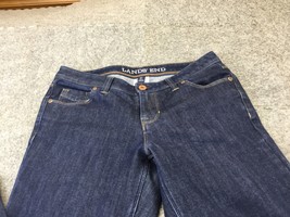 Land&#39;s End Jeans Womens Size 2 Petite Dark Blue Wash 28x25 skinny stretch - £7.11 GBP