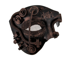 Zeckos Metallic Steampunk Phantom Half Face Masquerade Mask - £20.61 GBP+