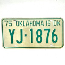 1975 United States Oklahoma Oklahoma County Passenger License Plate YJ-1876 - £14.72 GBP
