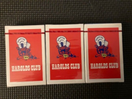 Old 1970&#39;s Harold&#39;s Club Casino Reno Nevada Vintage Playing Cards 3 Deck... - £14.30 GBP