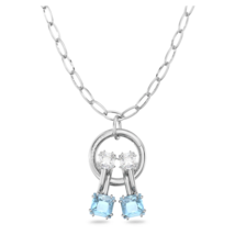 Authentic Swarovski Pod jewelry, Blue Crystals in Rhodium Plated Metal - £97.31 GBP