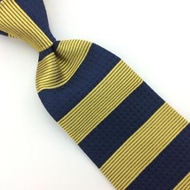 Tommy Hilfiger Usa Tie Silk Gold Navy Stripes For 8 to 13 Years Boys #I22 - £12.65 GBP