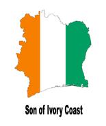 Son of Ivory Coast Cote d&#39;Ivoire Country Map Flag Poster High Quality Print - £5.42 GBP+
