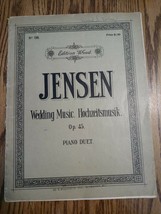 Jensen Wedding Music Hochzeitsmusik Op 45 Piano Duet No 196 Edition Wood... - £132.38 GBP
