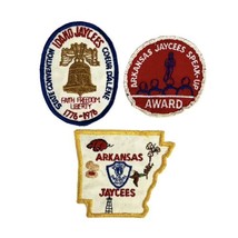 Vintage Jaycees Patch Lot of 3 Arkansas Speak Up Idaho 1976 State Convention - £7.56 GBP