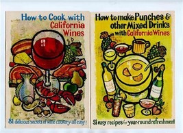 Cooking with California Wine Booklets &amp; Wine Tasting Room Price Lists &amp; Napkin - £14.24 GBP