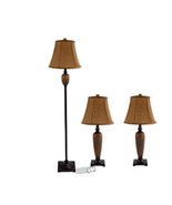 Chandler 3-pc. Lamp Set (Bronze/Herringbone) - $161.23 CAD