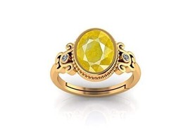 10.00 Ratti/9.25 Carat Naturel Certifié Original Saphir Jaune Plaqué Or Ri - £32.86 GBP