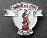 BM B &amp; M BOSTON &amp; MAINE RAILWAY US RAILROAD LAPEL PIN BADGE 1 INCH - $5.64