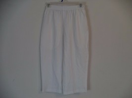 Petite White Covington Linen Capris. Size 4P. 55% Polyester/ 45% Rayon. - £12.21 GBP