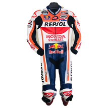 Motogp Honda Repsol Customized Motorbike Motorcycle Cowhide Leather Racing Suit - £228.58 GBP