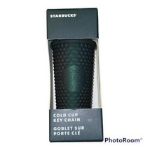 Starbucks Coffee 2022 Mini Studded Tumbler Dark Green Cold Cup Ornament Keychain - £17.13 GBP