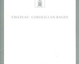 Chateau Cordeillan Bages Stationary  Folder Pauillac France 2 Michelin S... - $44.69