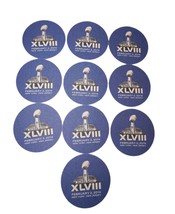 Super Bowl XLVIII NFL Football 3.5&quot; Drink Coasters - Premium Cardboard 10 Pack - £6.25 GBP