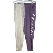 Friends TV Series Colorblock Joggers Beige Purple M Sleepwear Lounge Pants - $19.32