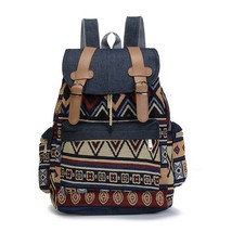 Women Canvas Vintinge Backpack Ethnic Backpack Bohemian Daypack Schoolbag Casual - £24.16 GBP