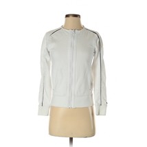 FERRARI Womens White Crew Neck Long Sleeve Zip Up Sweater Jacket - Size XS - £22.38 GBP