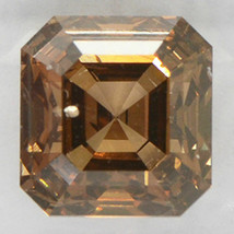 Asscher Shape Diamond Fancy Brown Loose 2.30 Carat Polished SI2 IGI Certificate - £2,720.39 GBP