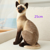 Siamese Cats Plush Toy simulation American Shorthair Cute Cat Doll Pet Toys Home - £16.47 GBP