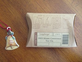 Lot 3x Longaberger 2005 Tie-Ons 2003 &amp; 2005 Merry Christmas August Wendell Apple - £9.01 GBP