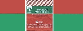 Green &amp; Red Christmas Gift Tissue Paper (Solid Colors) 24 sheets - £6.21 GBP