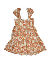 FREE PEOPLE Womens Top Flowy Silhouette Relaxed Stylish Floral Orange Size XS - £28.60 GBP