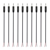 (10 Pack Replacement 3.5Mm Male Plug To Bare Wire Open End Ts 2 Pole Mono 1/8&quot; 3 - £22.37 GBP