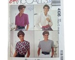 McCall&#39;s Pattern 4106 Woman&#39;s Day Collect Top Blouse Sz 10 12  14 Uncut - $8.32