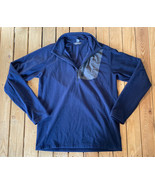 Eddie Bauer Men’s Long Sleeve half Zip Fleece Pullover Size LT In Blue G9 - £17.92 GBP