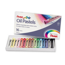 NEW Pentel Arts 16-Pack Oil Pastels Set Assorted Colors PHN-16 drawing sketch - $7.87