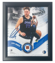 Luka Doncic Mavericks Framed 15&quot; x 17&quot; Game Used Basketball Collage LE 50 - £92.28 GBP