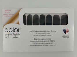 Color Street MIDNIGHT IN MANHATTAN Real Nail Polish Strips Classic Black... - £26.64 GBP