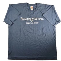 Franklin Marshall Class of 2000 Y2K Navy Blue Single Stitch T Shirt Size XL VTG - $35.96