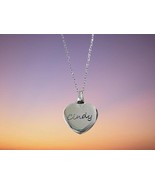 Personalized Engraved Name Heart Necklace • Engraved Jewelry Gifts for Mom  - £3.90 GBP