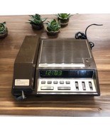 VIntage Brown Embassy Model No. 682 Alarm Digital Clock Radio Telephone ... - $37.61
