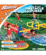 Banzai Aqua Blast Obstacle Course Slide 16&#39;L Inflatable Backyard Aqua Wa... - $38.01 CAD