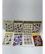 Vintage 80s HALLMARK STICKER LOT of 8 Packs Shirt Tales &amp; More Animals RARE - $39.10