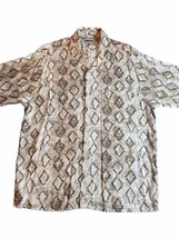 Untied Vintage Mens Southwest Geometric Large Short Sleeve Short Button ... - $15.99