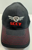 Shot Show SCCY Firearms Hat Cap Strap Back Adjustable Black Red Cotton Flag - £15.51 GBP