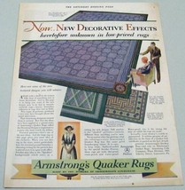 1930 Print Ad Armstrong&#39;s Quaker Rugs New Designs Lancaster,PA - £8.27 GBP
