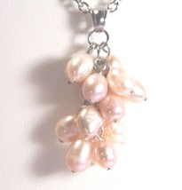 Freshwater Pink Pearl Pendant TGW 2.00Ct w/StainSteel Chain 28&quot; Box  #JN1063 - £10.64 GBP