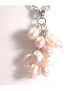 Freshwater Pink Pearl Pendant TGW 2.00Ct w/StainSteel Chain 28&quot; Box  #JN... - £10.61 GBP
