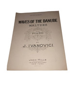 Waves Of The Danube Jack Mills By J. Ivanovici Vintage Sheet Music - £7.37 GBP