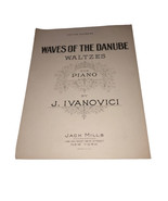 Waves Of The Danube Jack Mills By J. Ivanovici Vintage Sheet Music - £7.04 GBP