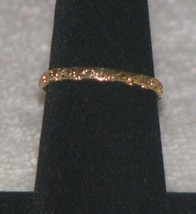 Vintage Brass Engagement Ring Band Intrinsic Design (Size 6.5-7-7.25) - £11.19 GBP