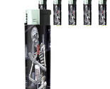 Skeletons D15 Lighters Set of 5 Electronic Refillable Butane Skulls Death - $15.79